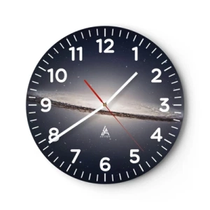 Wall clock - Clock on glass - A Long Time Ago in a Distant Galaxy - 30x30 cm