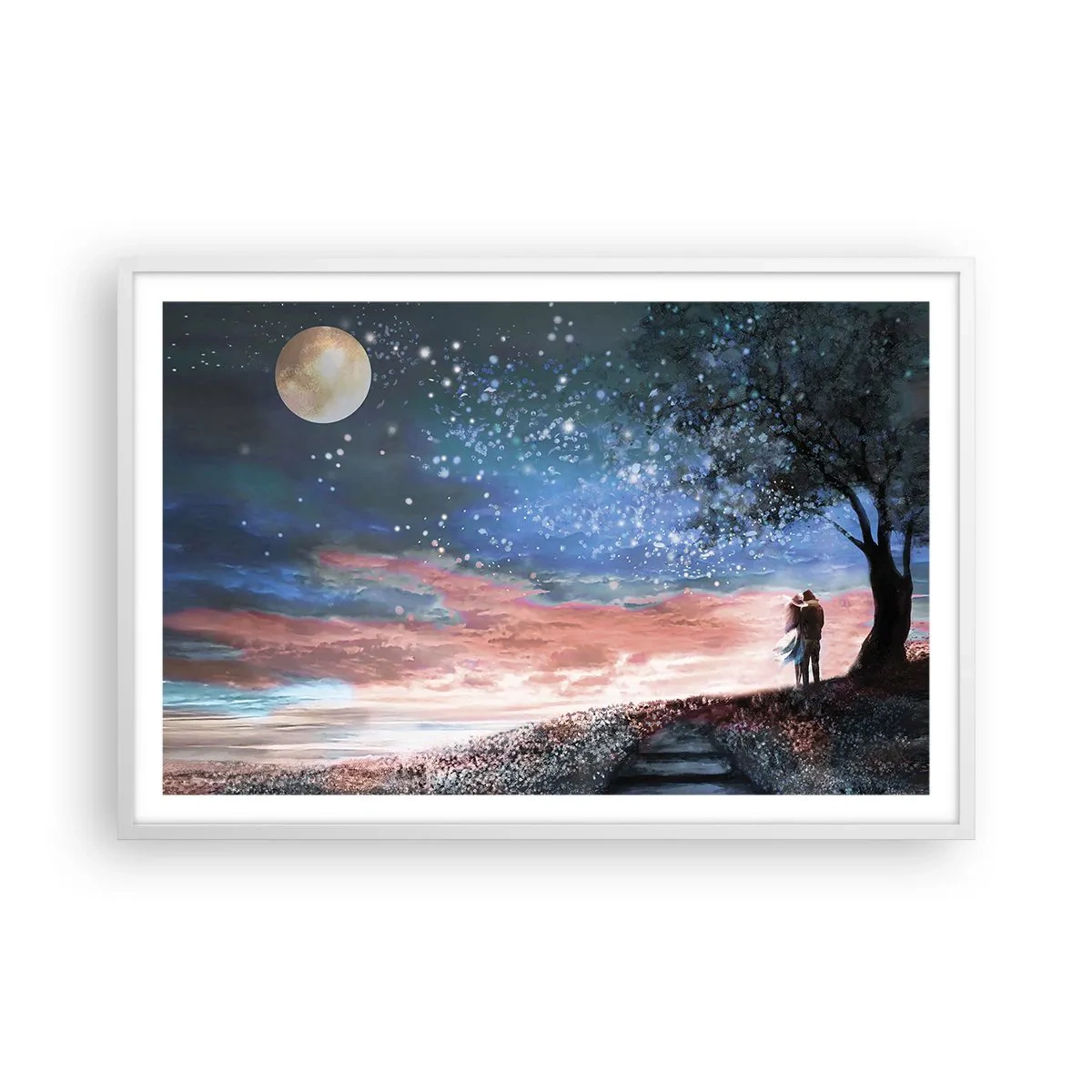 Poster in white frmae - Starry Spectacle - 91x61 cm