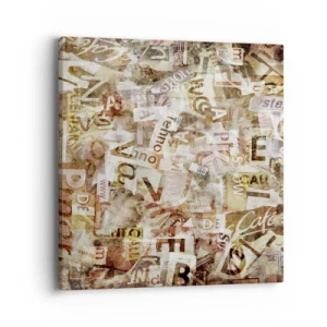 Canvas picture - Jumbled up Words - 40x40 cm