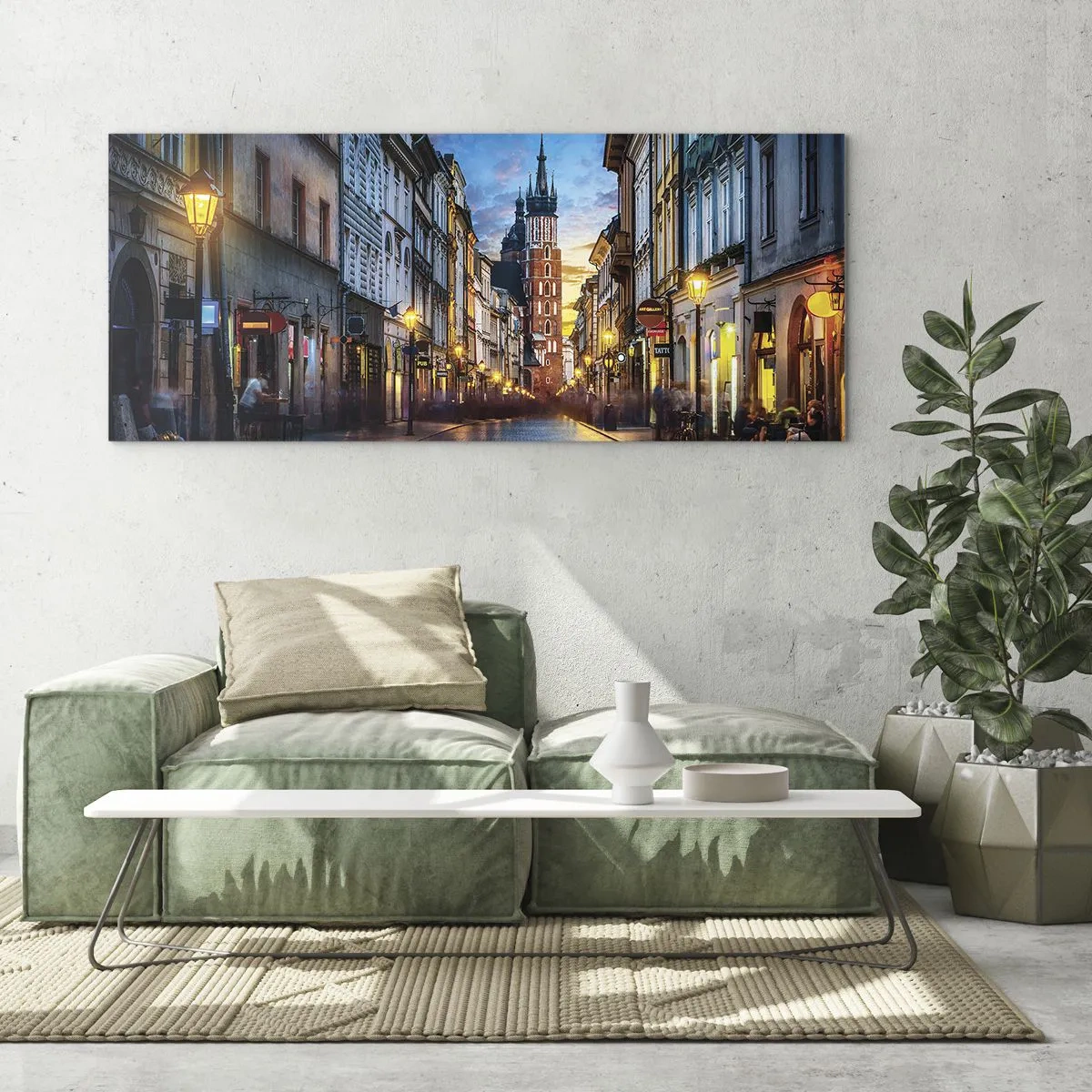 Glass picture - Charm of Cracow - 160x50 cm