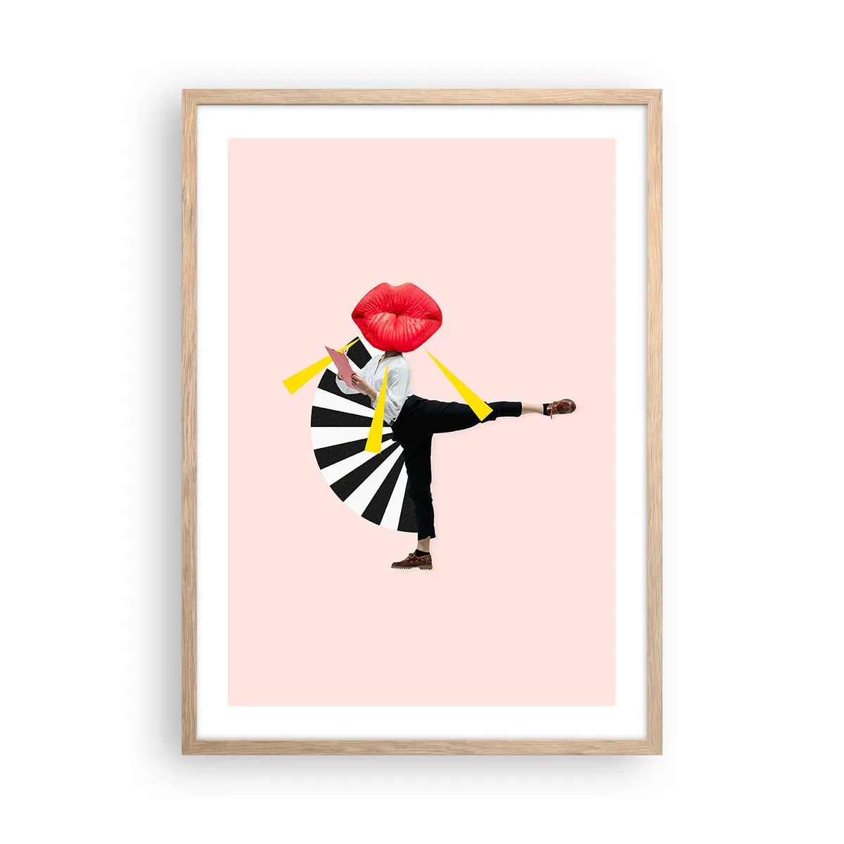 Poster in light oak frame - Surrealistic Pop-Art. - 50x70 cm