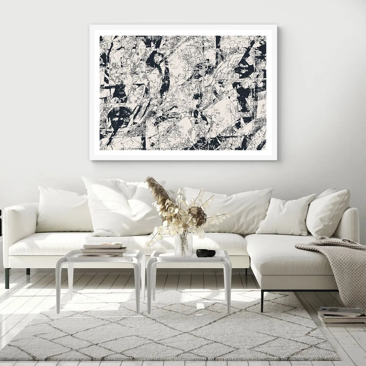 Poster in white frmae - Infilitration of Opposites - 100x70 cm