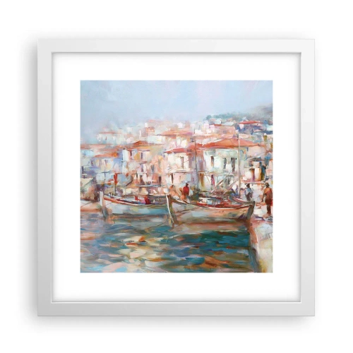 Poster in white frmae - Holidays in Pastel - 30x30 cm