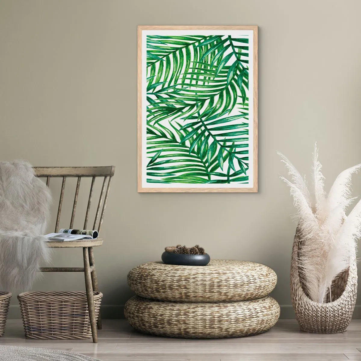 Poster in light oak frame - Under the Green Canopy - 40x50 cm