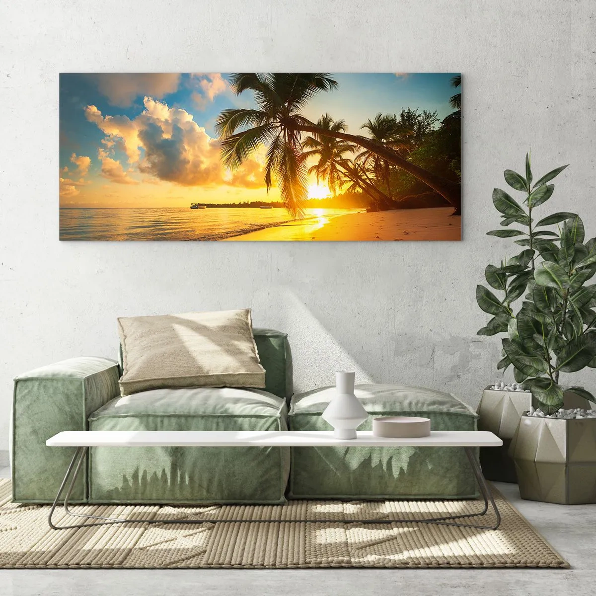 Glass picture - Caribbean Dream - 100x40 cm