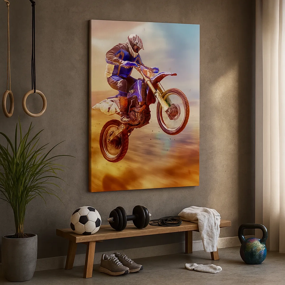 Canvas picture - Motorcycle Dizziness - 50x70 cm