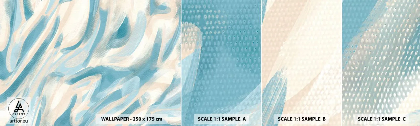 Photo Wallpaper Sample Self-Adhesive Deluxe Sticker - Whiffs of Spring - Piece, Bright, Pastel - 100x30 cm