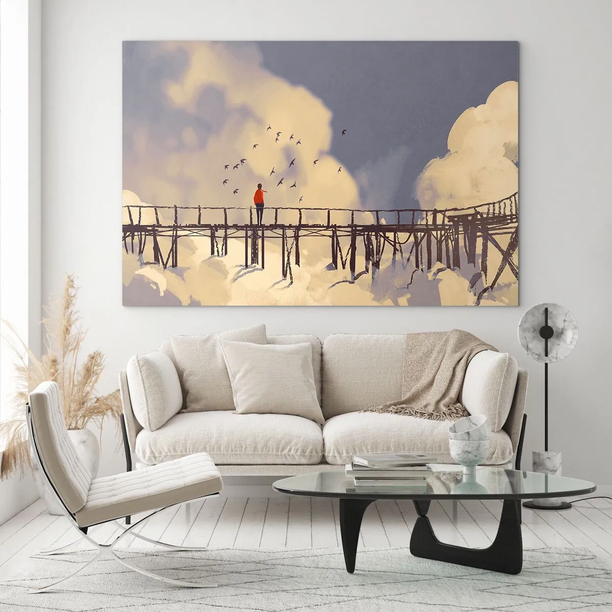 Glass picture - Blue Longing - 120x80 cm