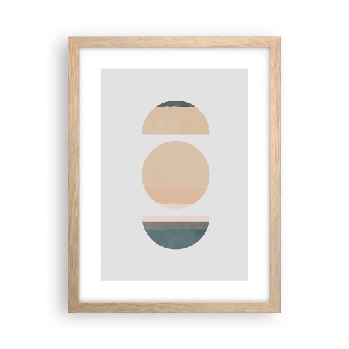 Poster in light oak frame - Wheel after a Wheel - 30x40 cm