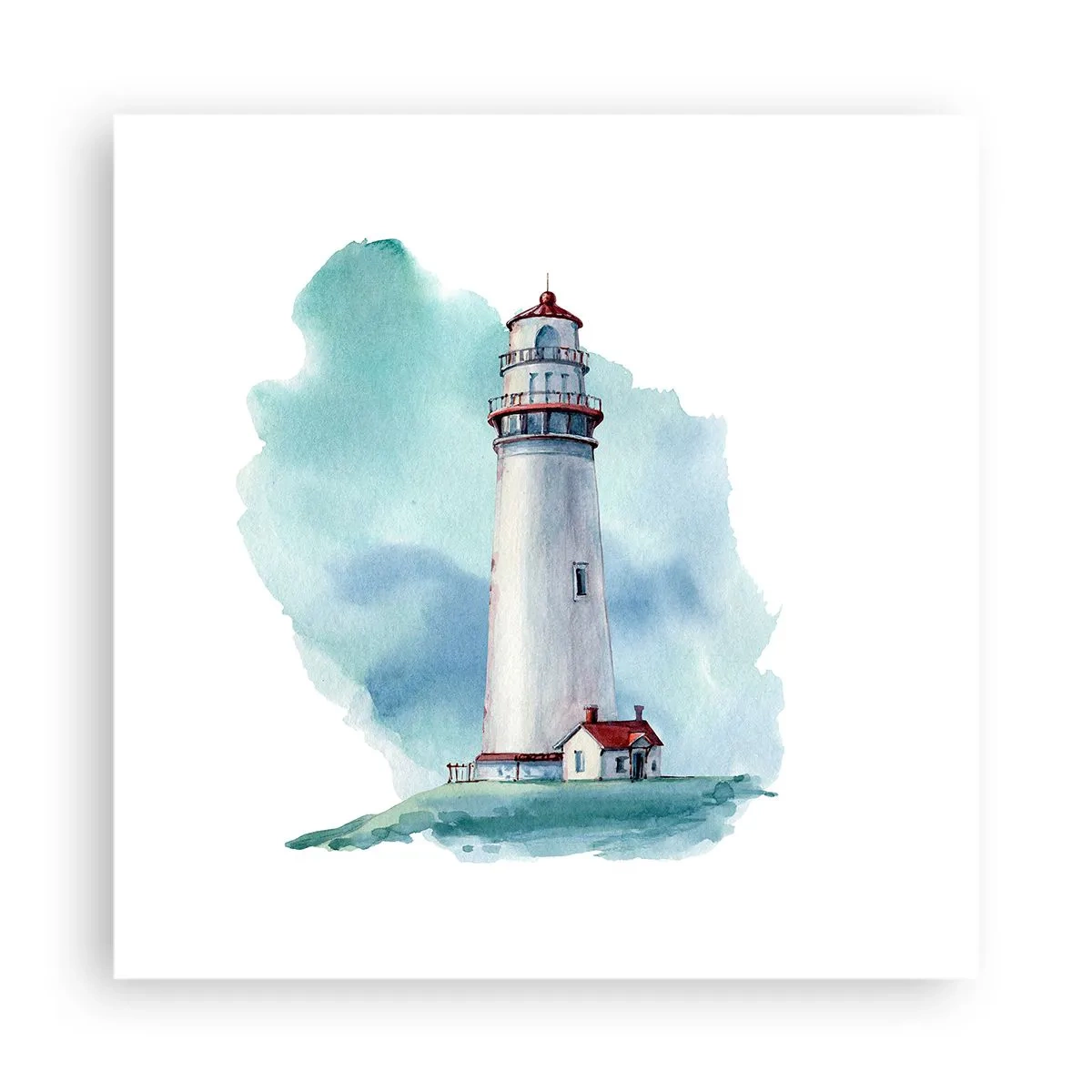 Poster - Gentle Sister of Blue - 40x40 cm