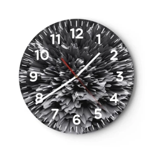 Wall clock - Clock on glass - It Can's Be Any Sharper - 40x40 cm