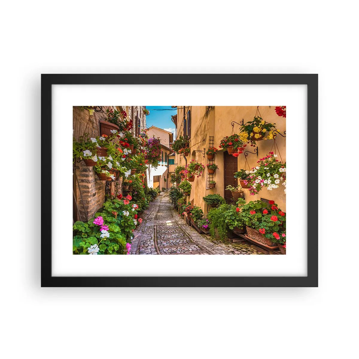 Poster in black frame - Italian Back Street - 40x30 cm