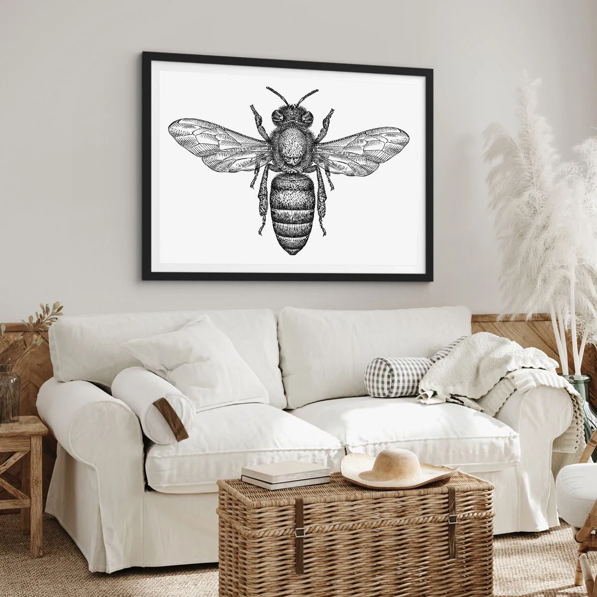 Poster in black frame - Insect Portrait - 100x70 cm