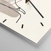 Clock face with lines