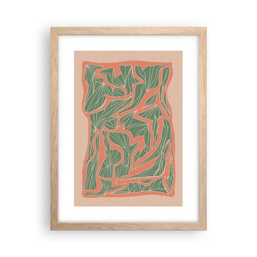 Poster in light oak frame - Struggles of Colar and Green - 30x40 cm