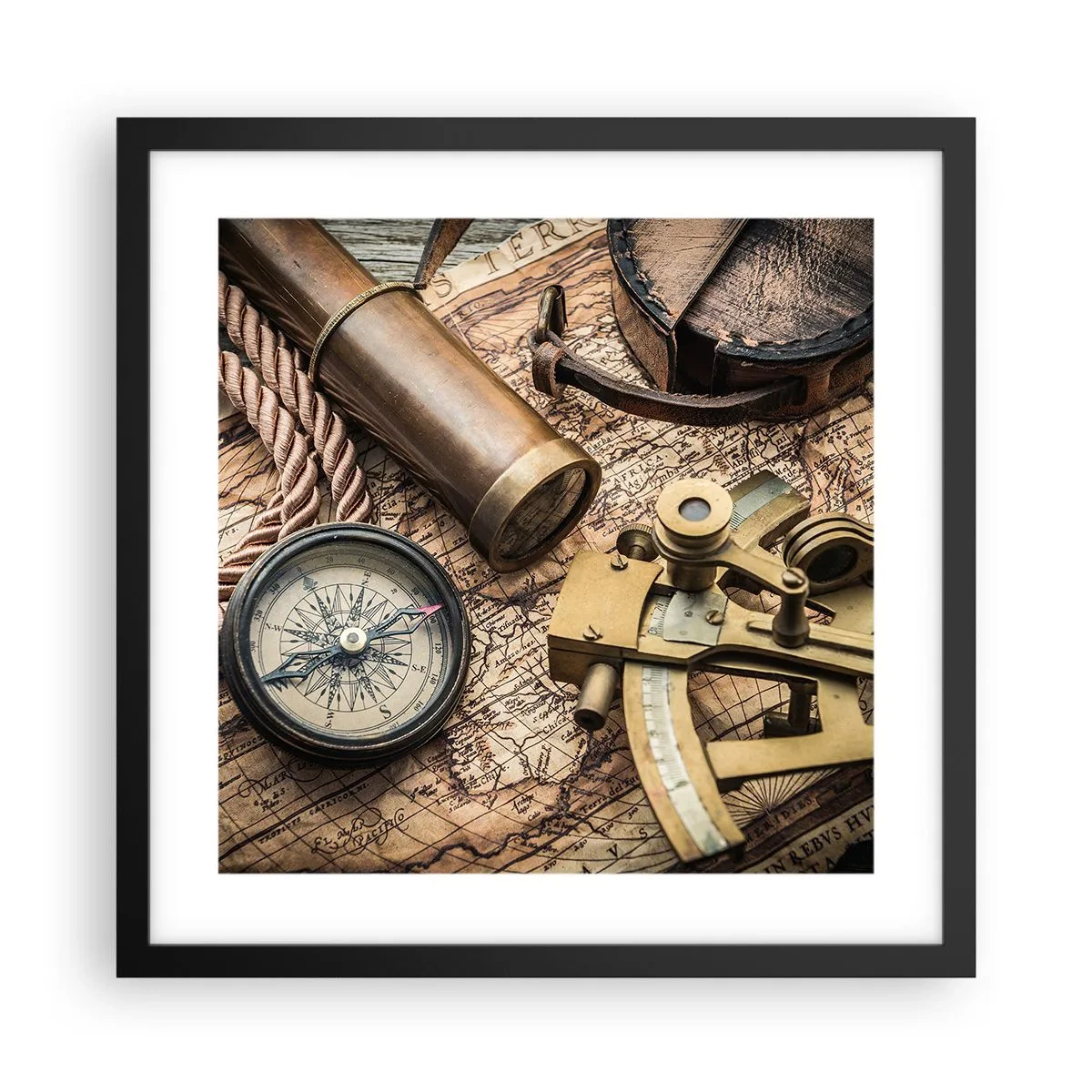 Poster in black frame - Show the Way - 40x40 cm