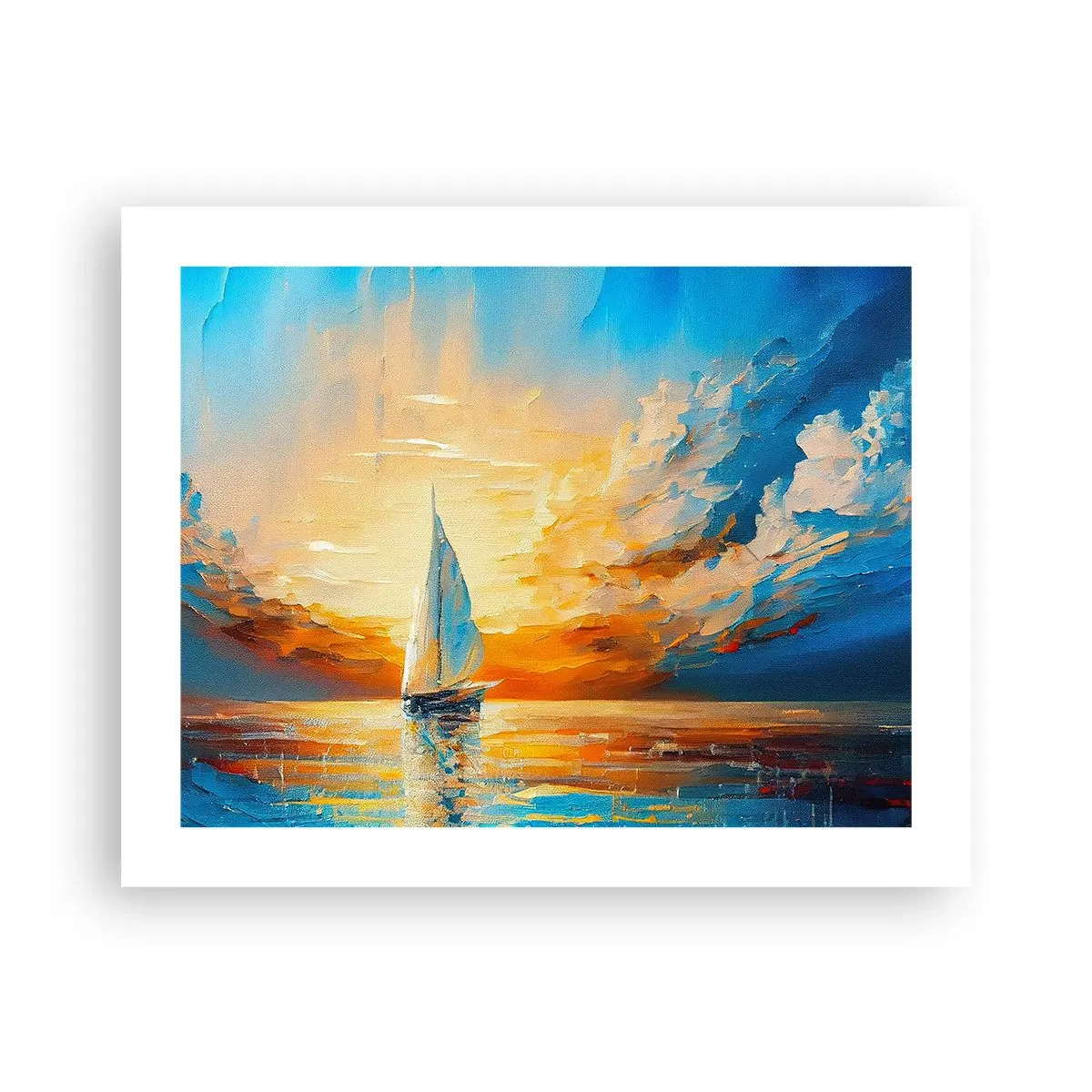 Poster - Sailing in Gold - 50x40 cm