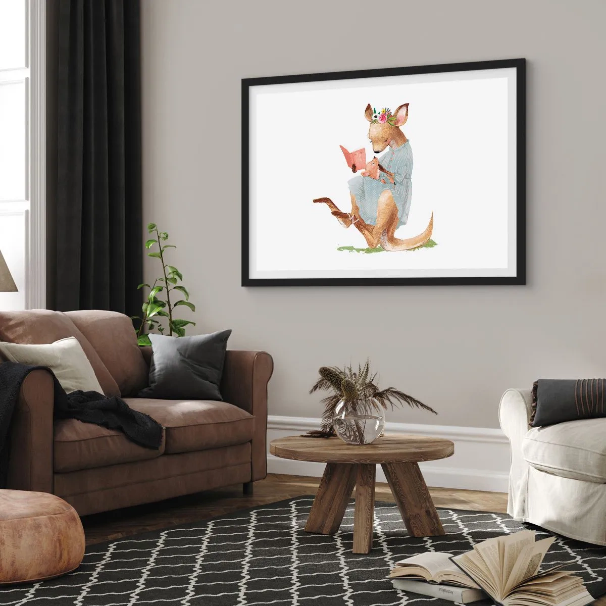 Poster in black frame - Read to Me, Mum - 50x40 cm