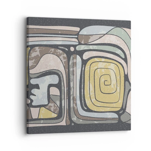 Canvas picture - Abstract in Precolumbian Style  - 30x30 cm