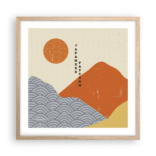 Poster in light oak frame - In the Japanese Spirit - 50x50 cm