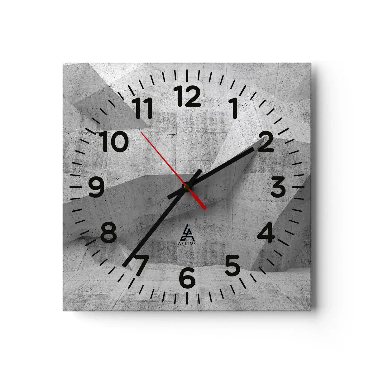 Wall clock - Clock on glass - Real Challenge - 30x30 cm