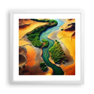 Poster in white frmae - Life-giving River - 40x40 cm