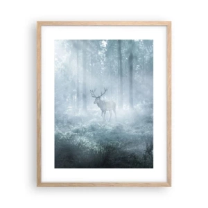 Poster in light oak frame - Morning Round of the Estate - 40x50 cm