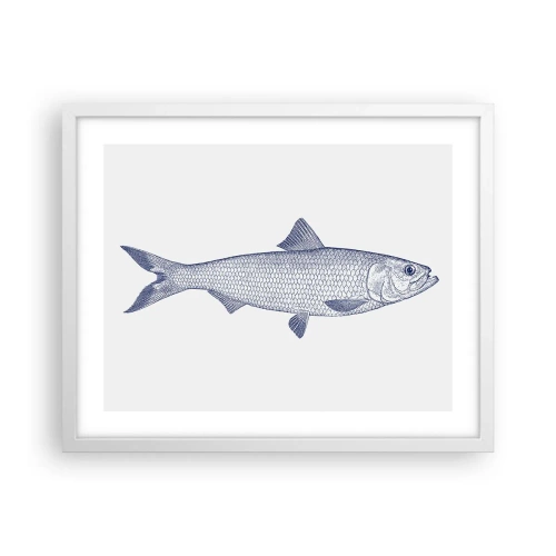 Poster in white frmae - Greetings From Northern Seas - 50x40 cm