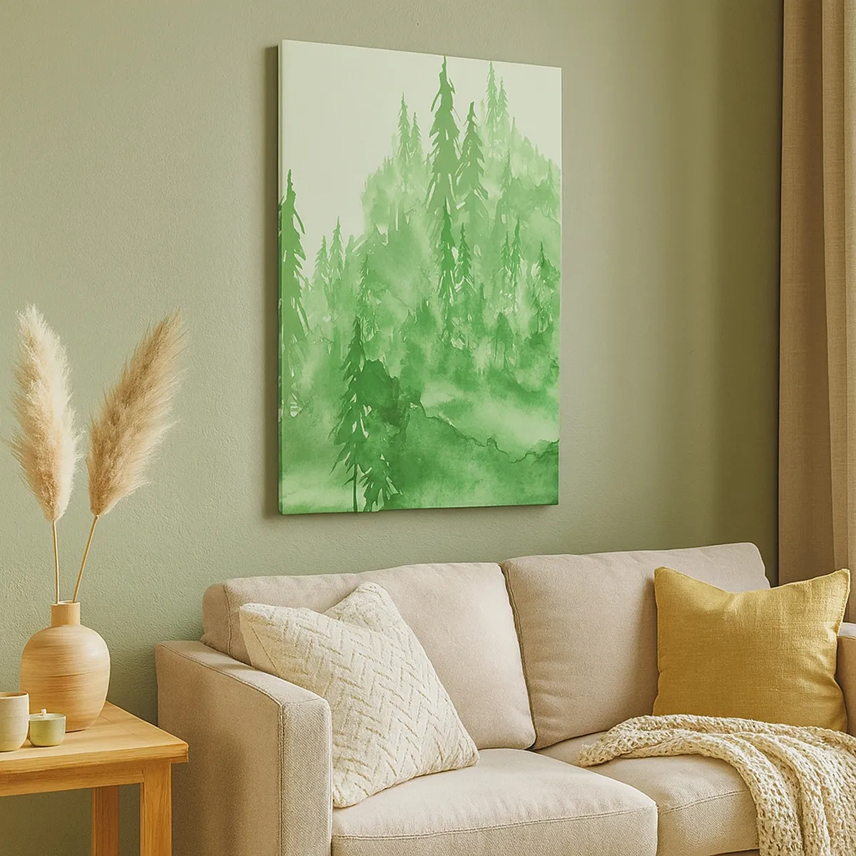 Canvas picture - Behind a Green Fog - 50x70 cm