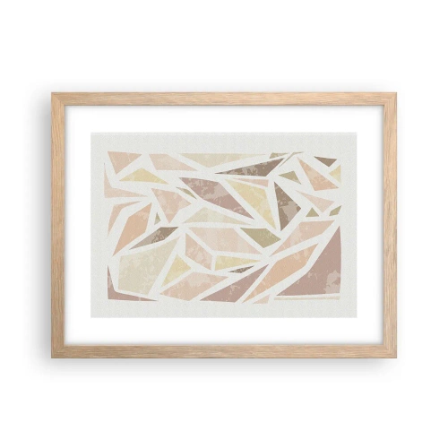 Poster in light oak frame - Stained Glass Composition - 40x30 cm