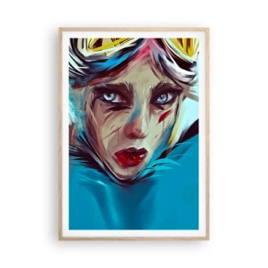 Poster in light oak frame - Road Mistress - 70x100 cm