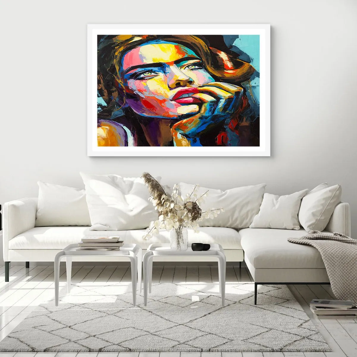 Poster in white frmae - Dreams Like Birds Flying in the Sky - 70x50 cm